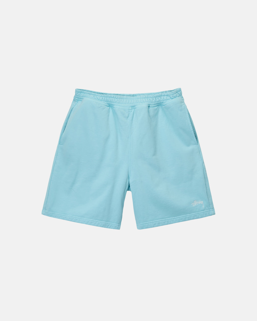 Shorts Stussy Pigment Dyed Fleece Bleu | NZZO-35287017