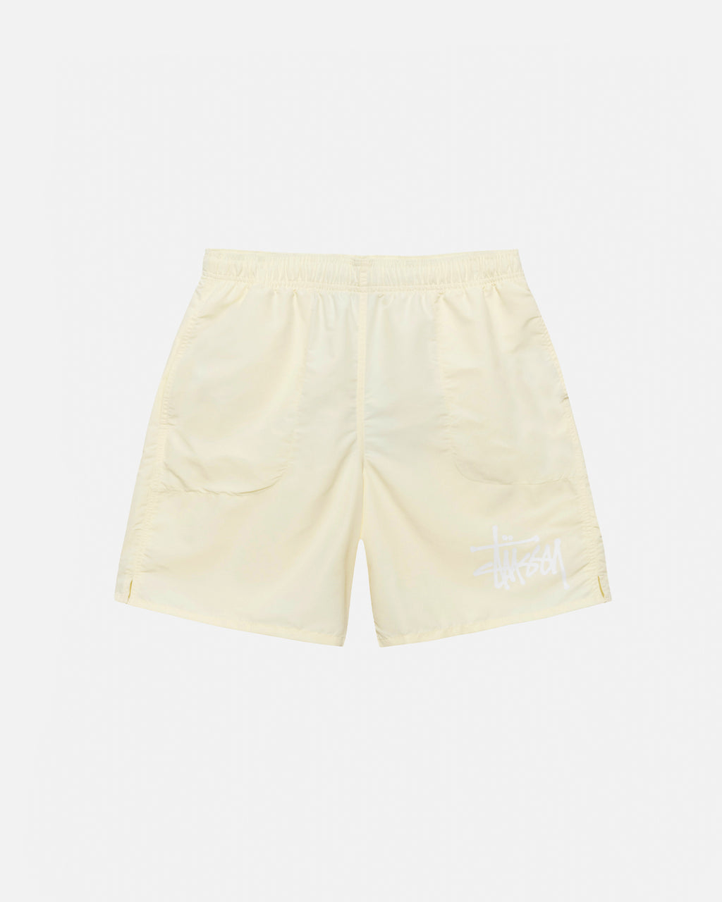 Shorts Stussy Curly S D'eau Beige | DYTJ-35738506