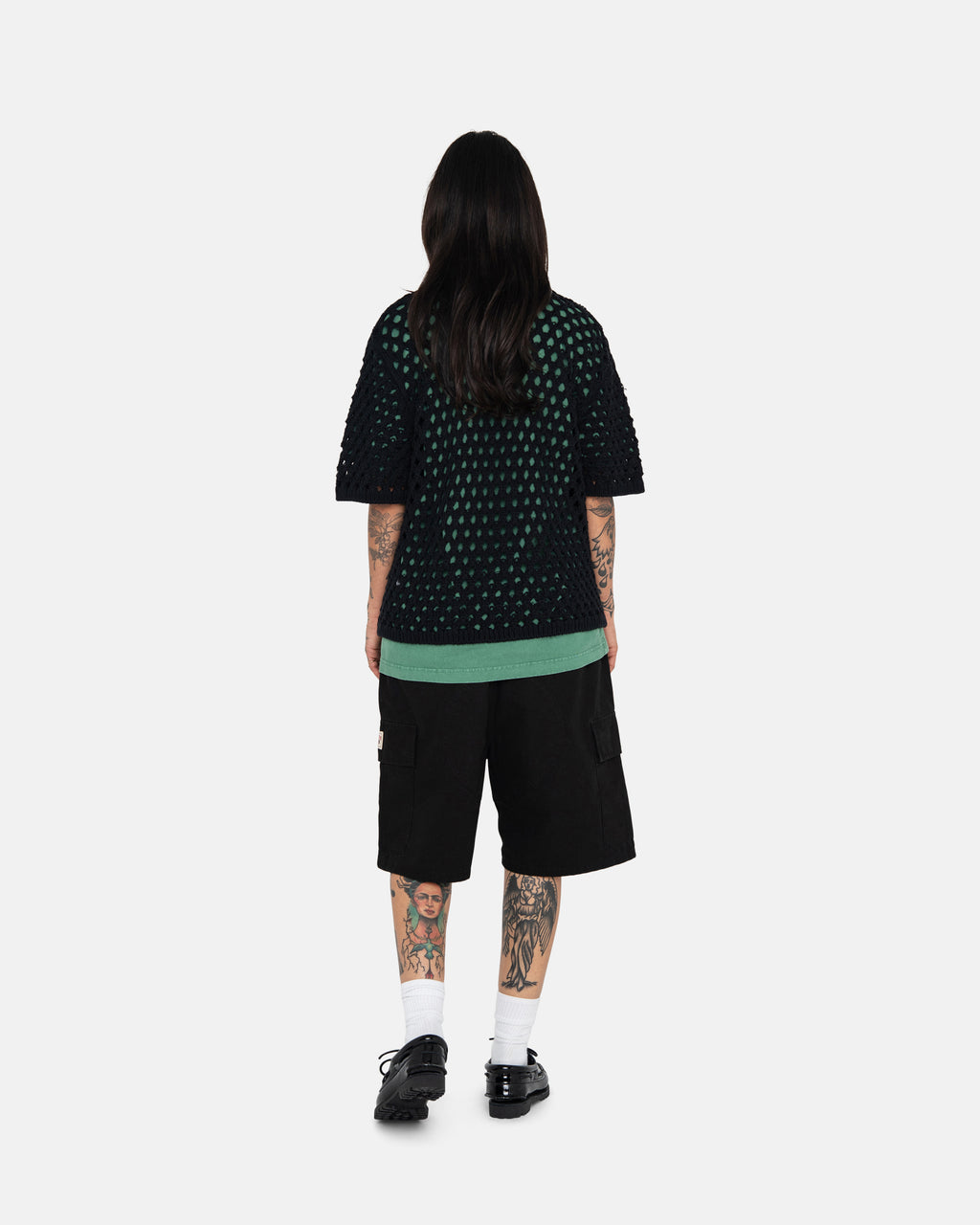 Chandails Stussy Big Mesh Polo Vert Clair | LSRG-00929494