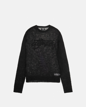 Chandails Stussy Loose Knit Logo Violette | NFQE-17946435