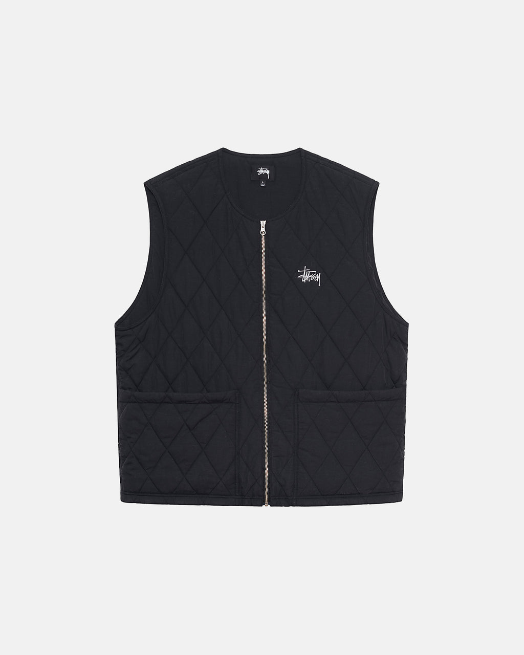 Gilet Stussy Reversible Matelassé Blanche | YIPZ-15338692