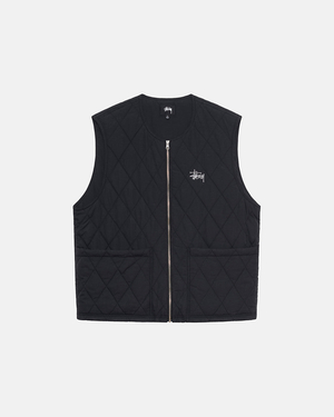 Gilet Stussy Reversible Matelassé Blanche | YIPZ-15338692