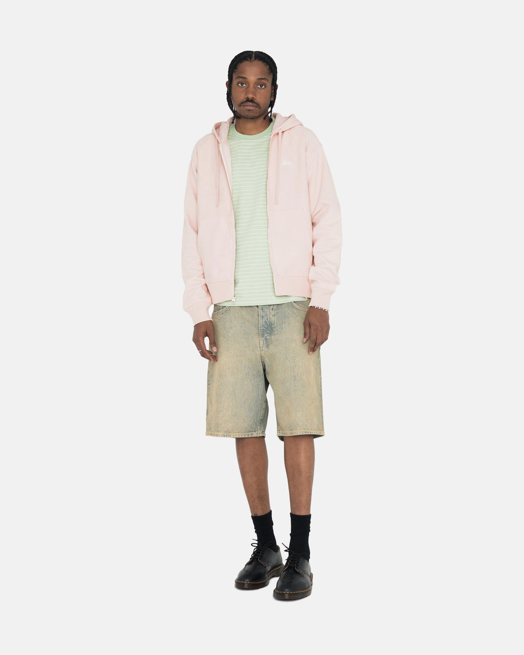 Shorts Stussy Overdyed Stock Logo Crew Rose | SYVW-05380469