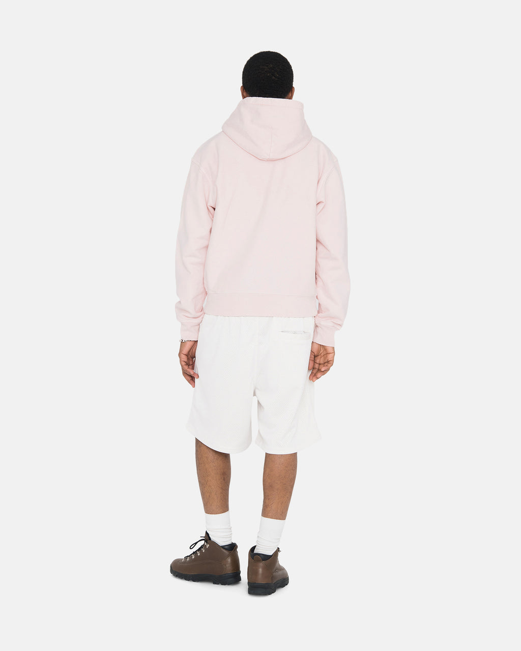 Sweat à Capuche Stussy Stock Logo Zip Rose | TLKW-50862735