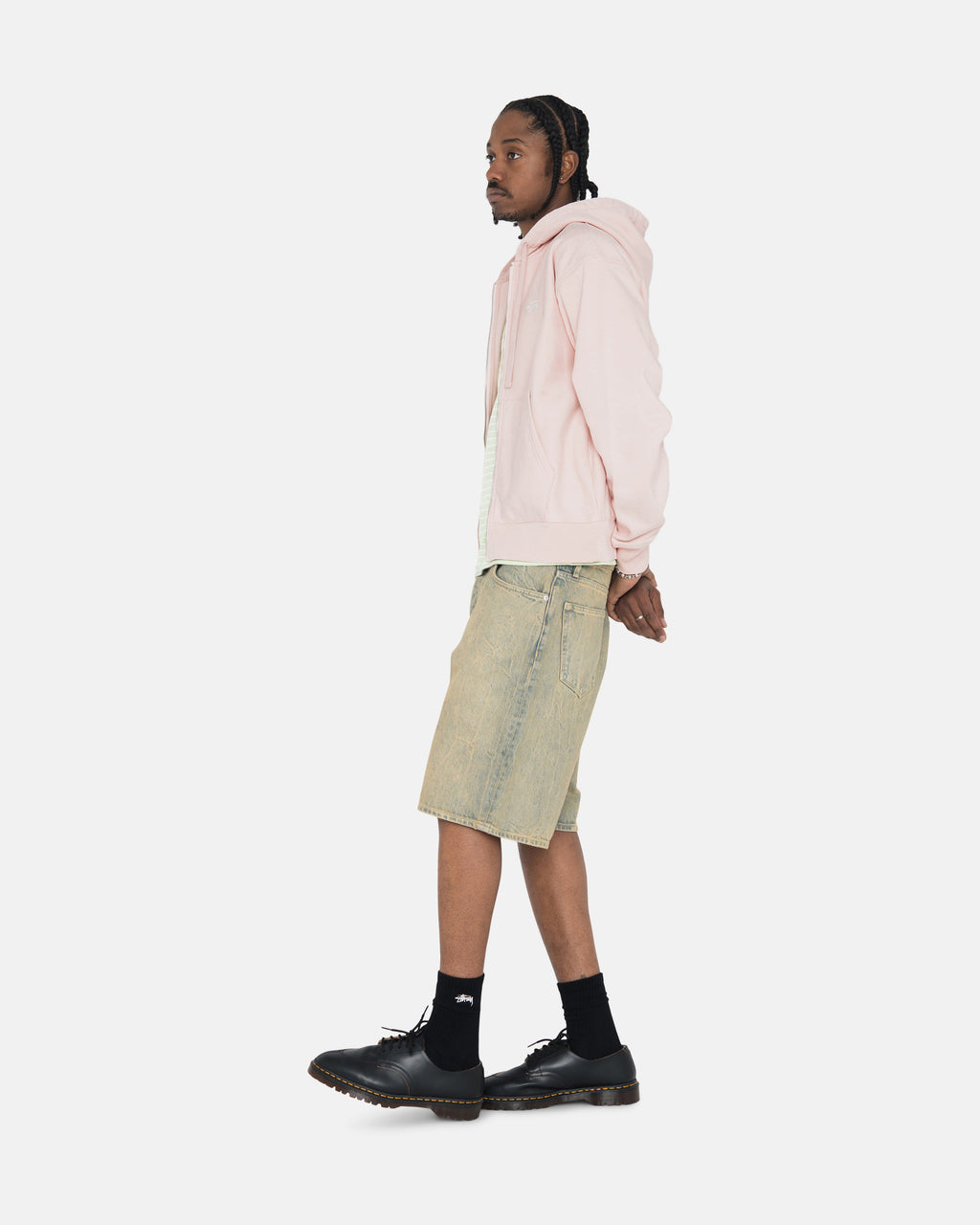 Shorts Stussy Overdyed Stock Logo Crew Rose | SYVW-05380469