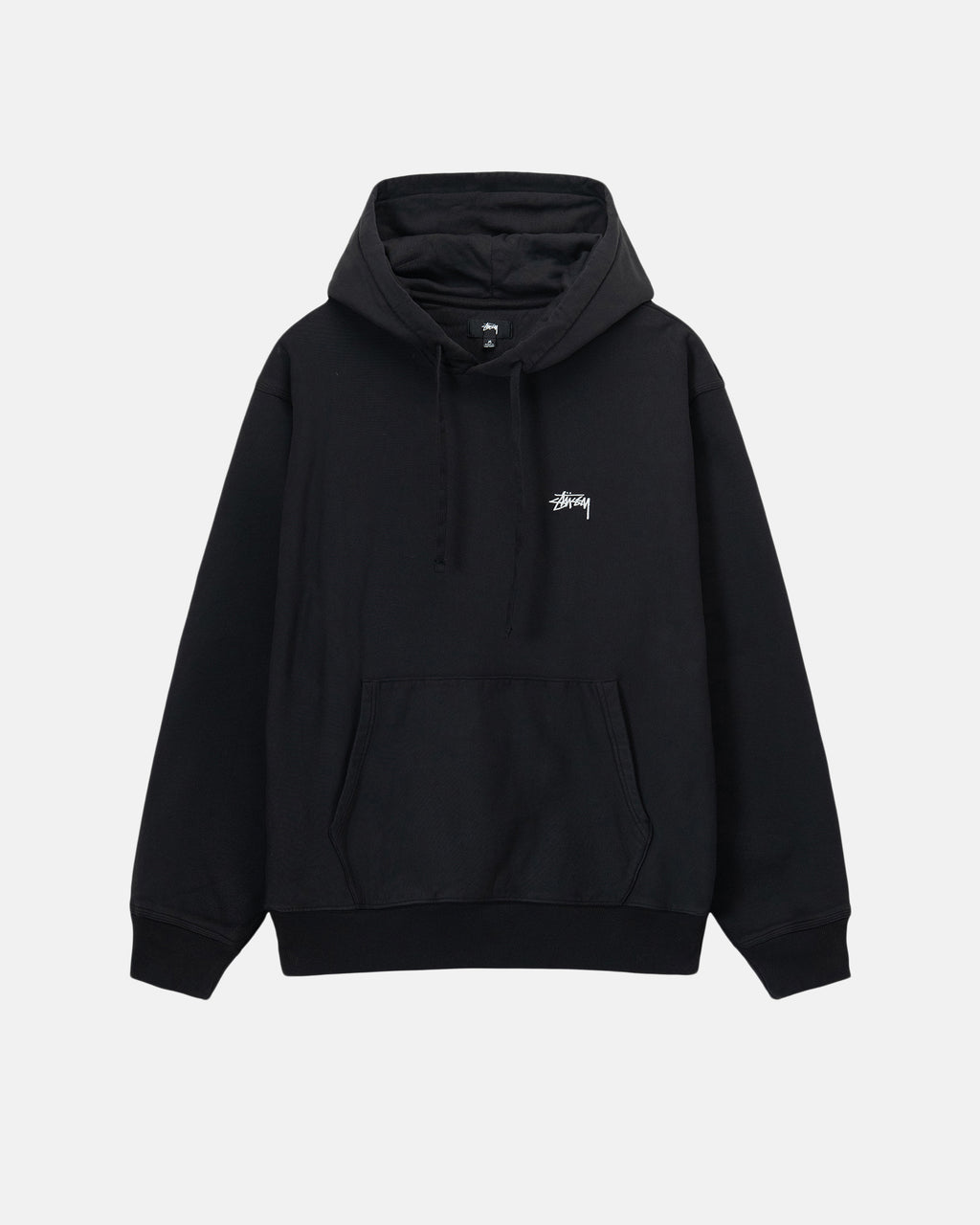 Sweat à Capuche Stussy Stock Logo Zip Noir | KXYN-13843010