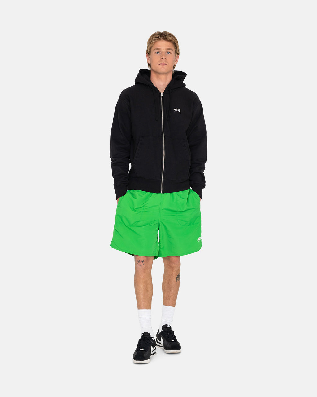 Shorts Stussy Overdyed Stock Logo Sweat Noir | XCDO-76838896