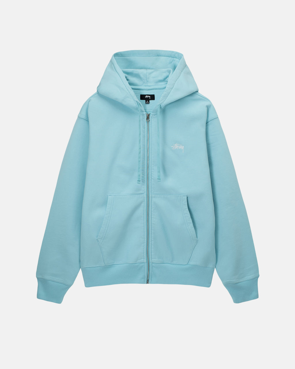 Sweat à Capuche Stussy Overdyed Stock Logo Bleu | DGYU-55750017