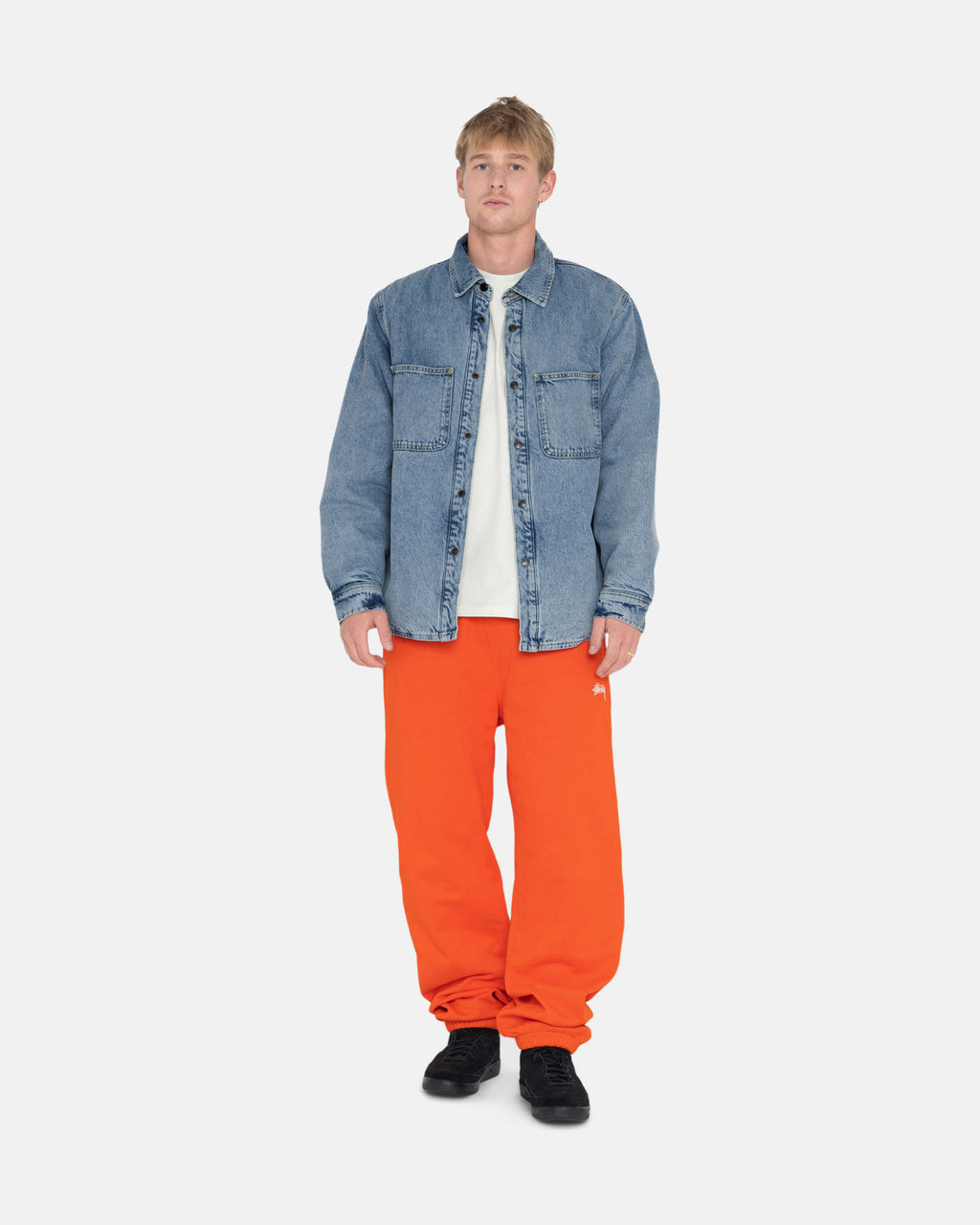 Shorts Stussy Overdyed Stock Logo Sweat Orange | DNOZ-30110425