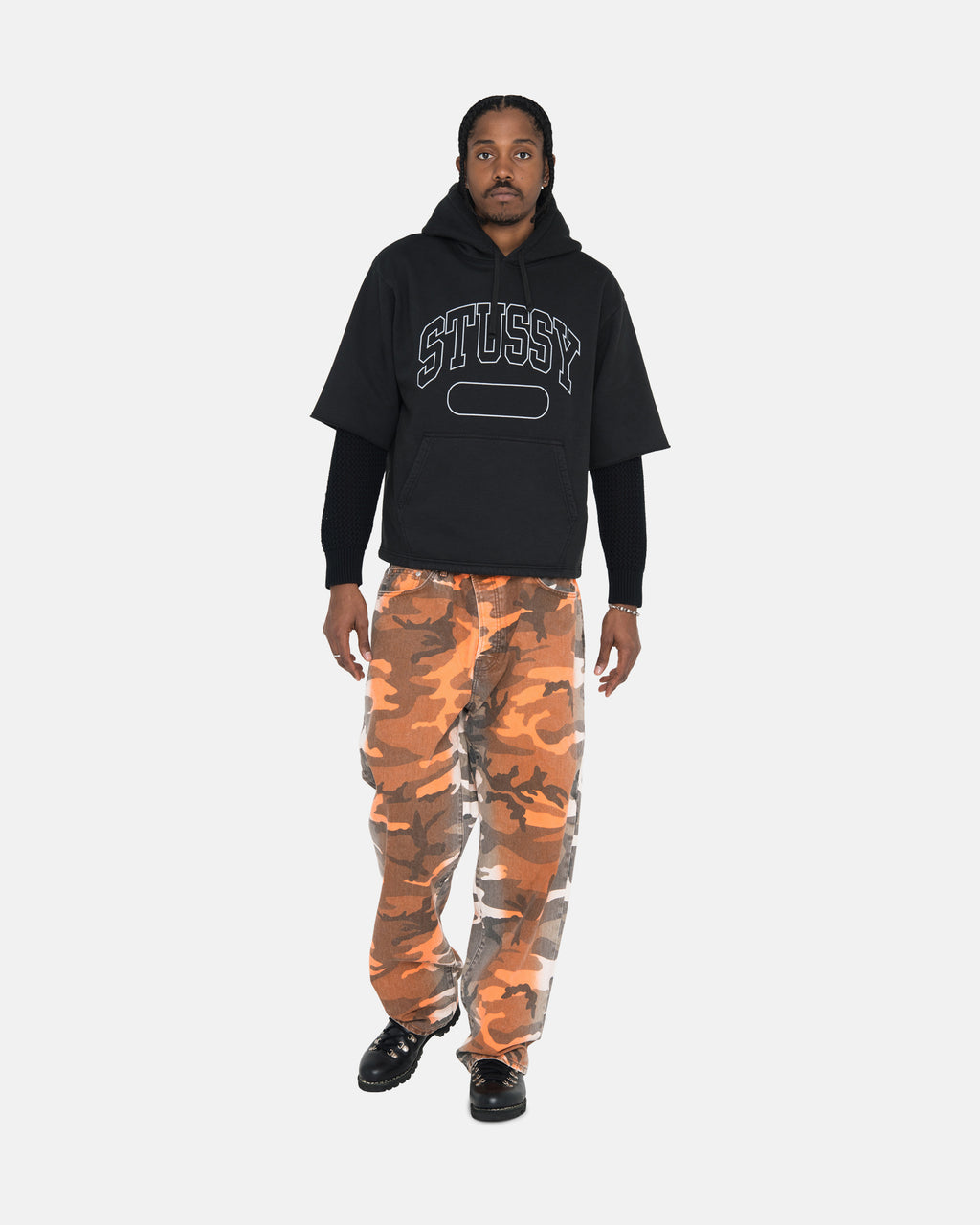 Sweat à Capuche Stussy Ss Boxy Cropped Grise | KNOQ-29545958