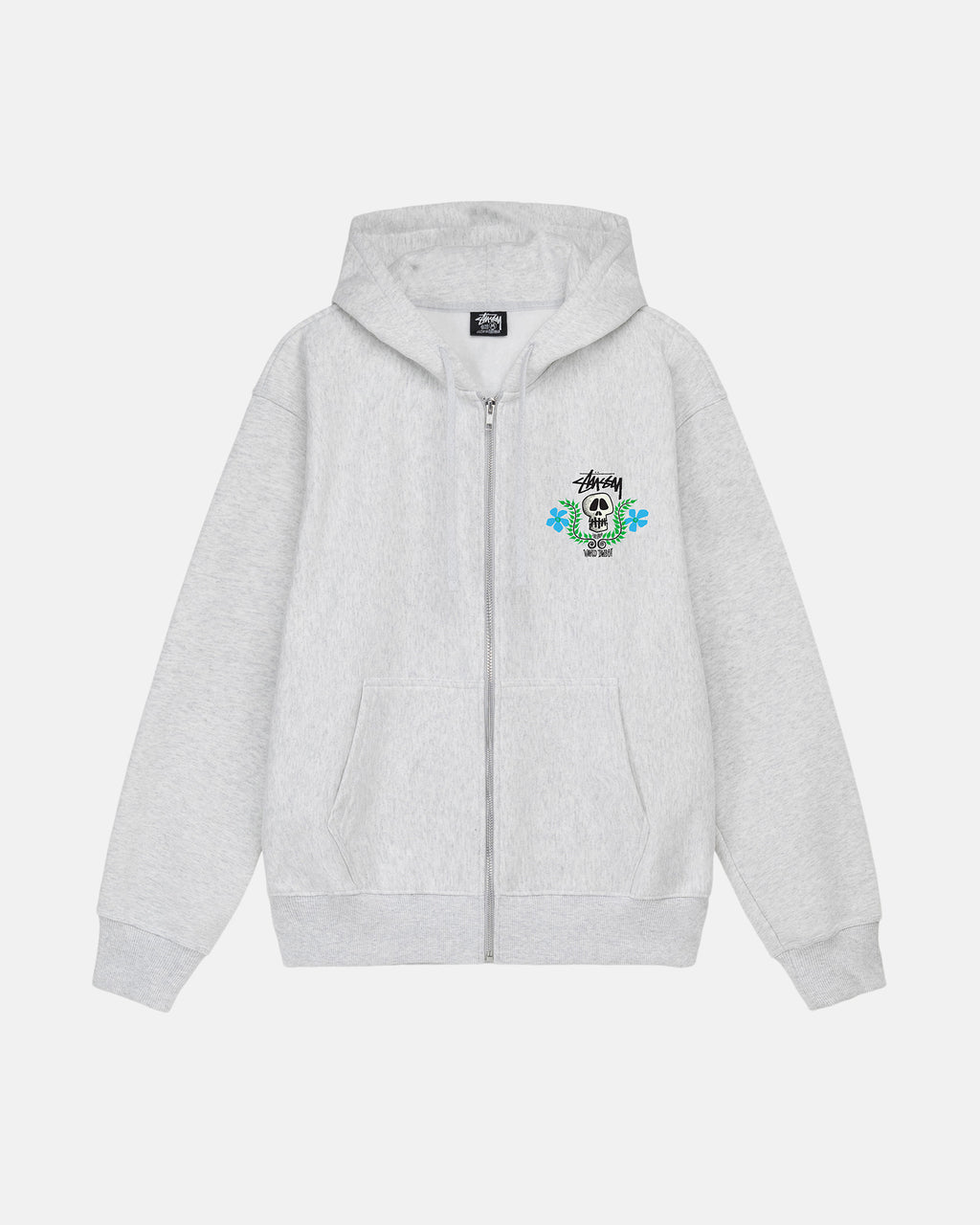 Sweat à Capuche Stussy Skull Crest Zip Violette | PDNX-91792227