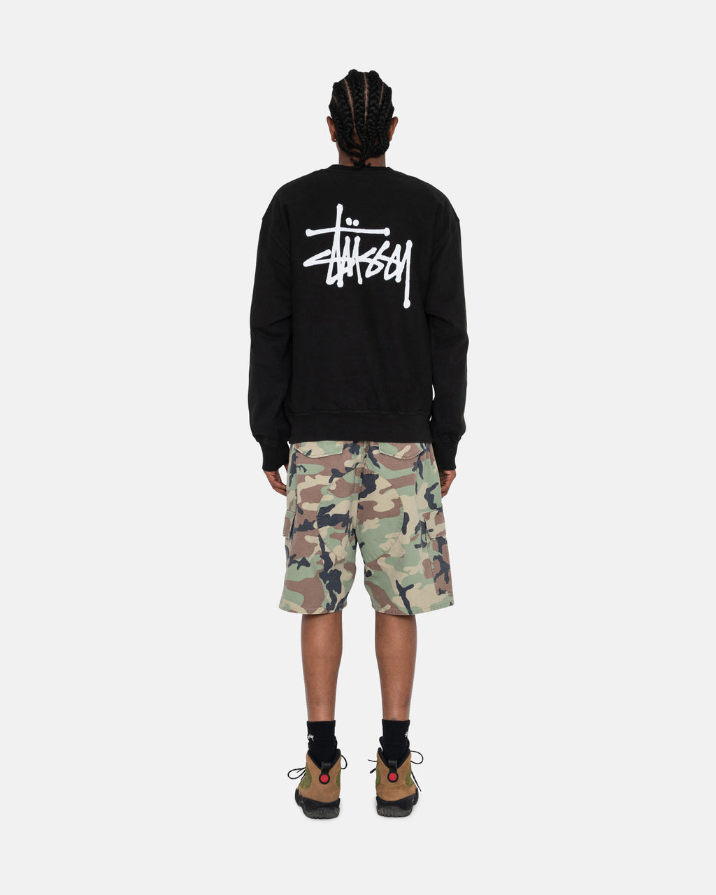 Shorts Stussy Basic Pigment Dyed Crew Beige | LZGK-51877172