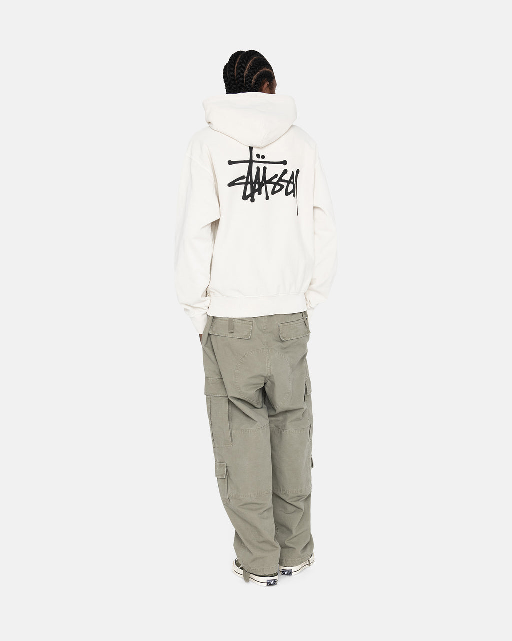 Sweat à Capuche Stussy Basic Pigment Dyed Artichoke | UQUG-06228011