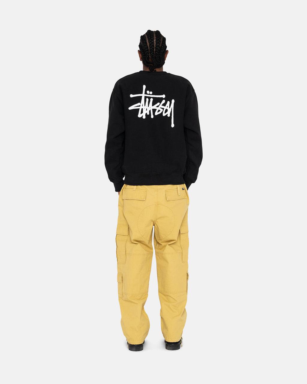 Shorts Stussy Basic Crew Grise | KOJW-30020195