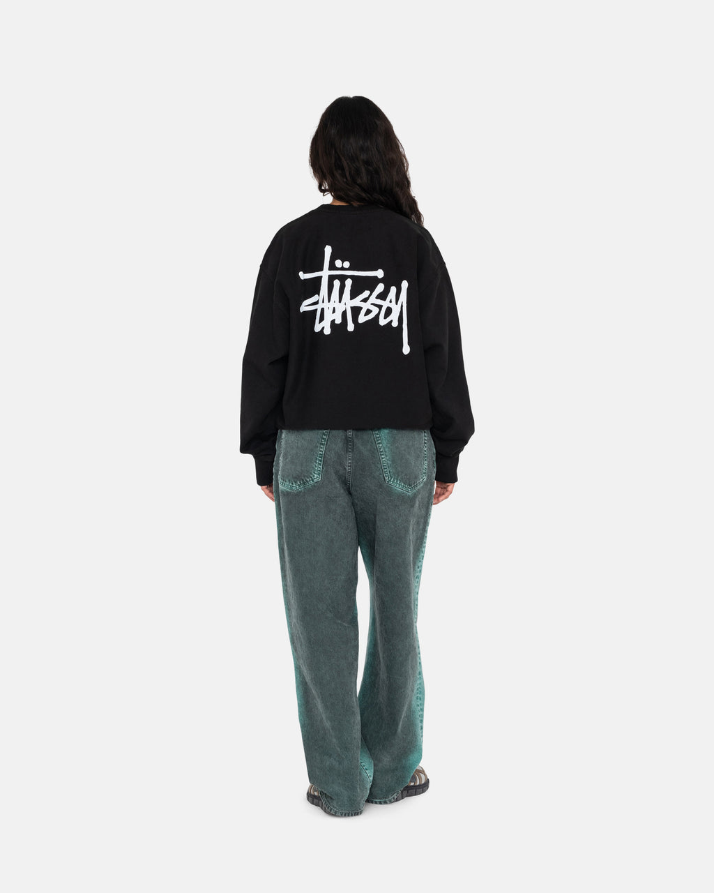 Shorts Stussy Basic Crew Grise | KOJW-30020195