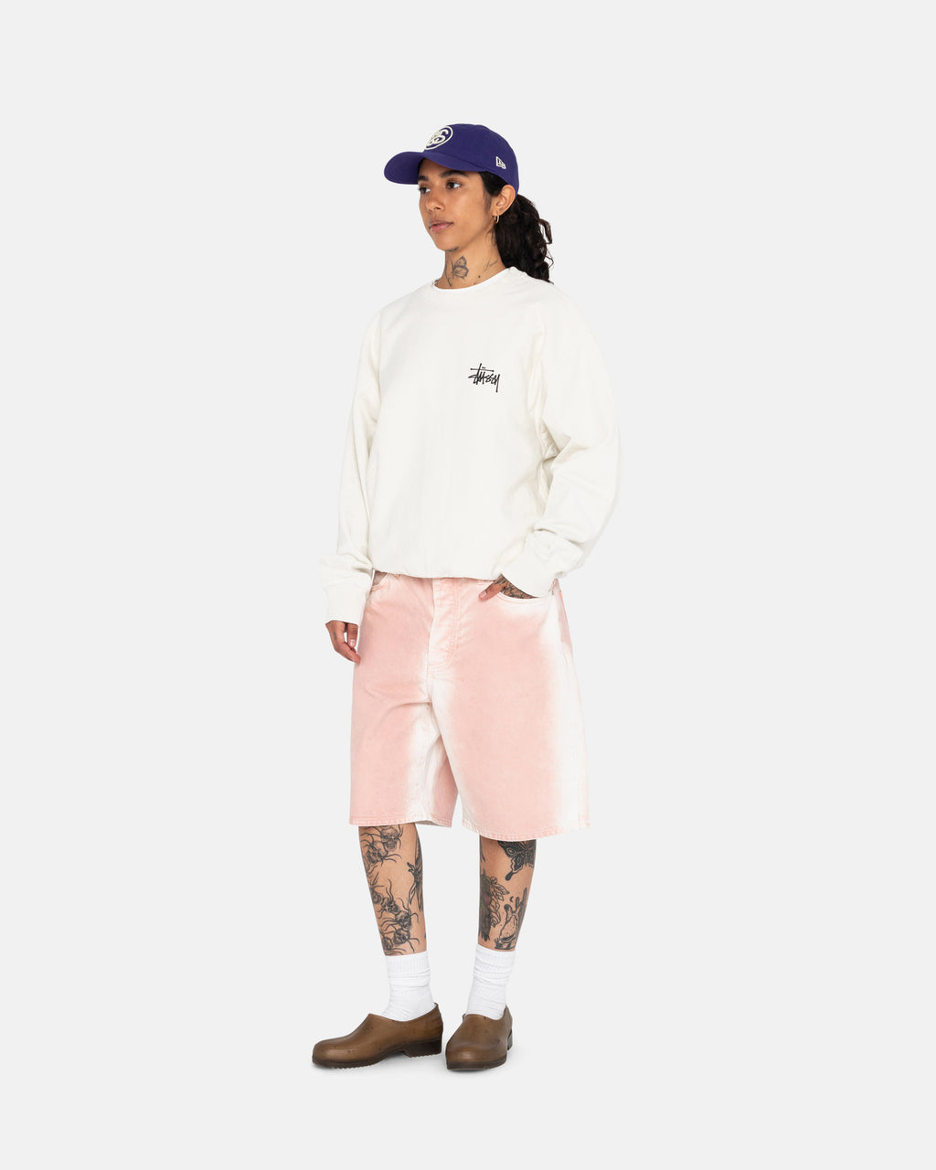 Shorts Stussy Basic Crew Violette | TTWP-58261195