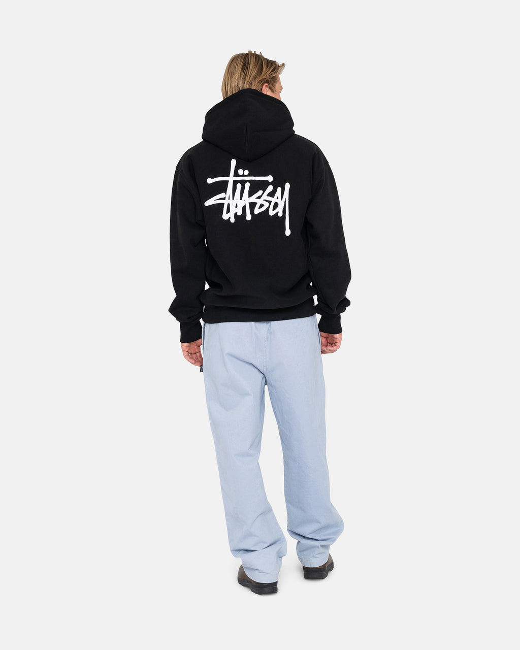 Sweat à Capuche Stussy Basic Stüssy Bleu Marine | HHBR-78947379