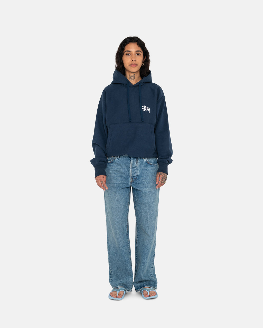 Sweat à Capuche Stussy Basic Stüssy Grise | FPNB-53334447