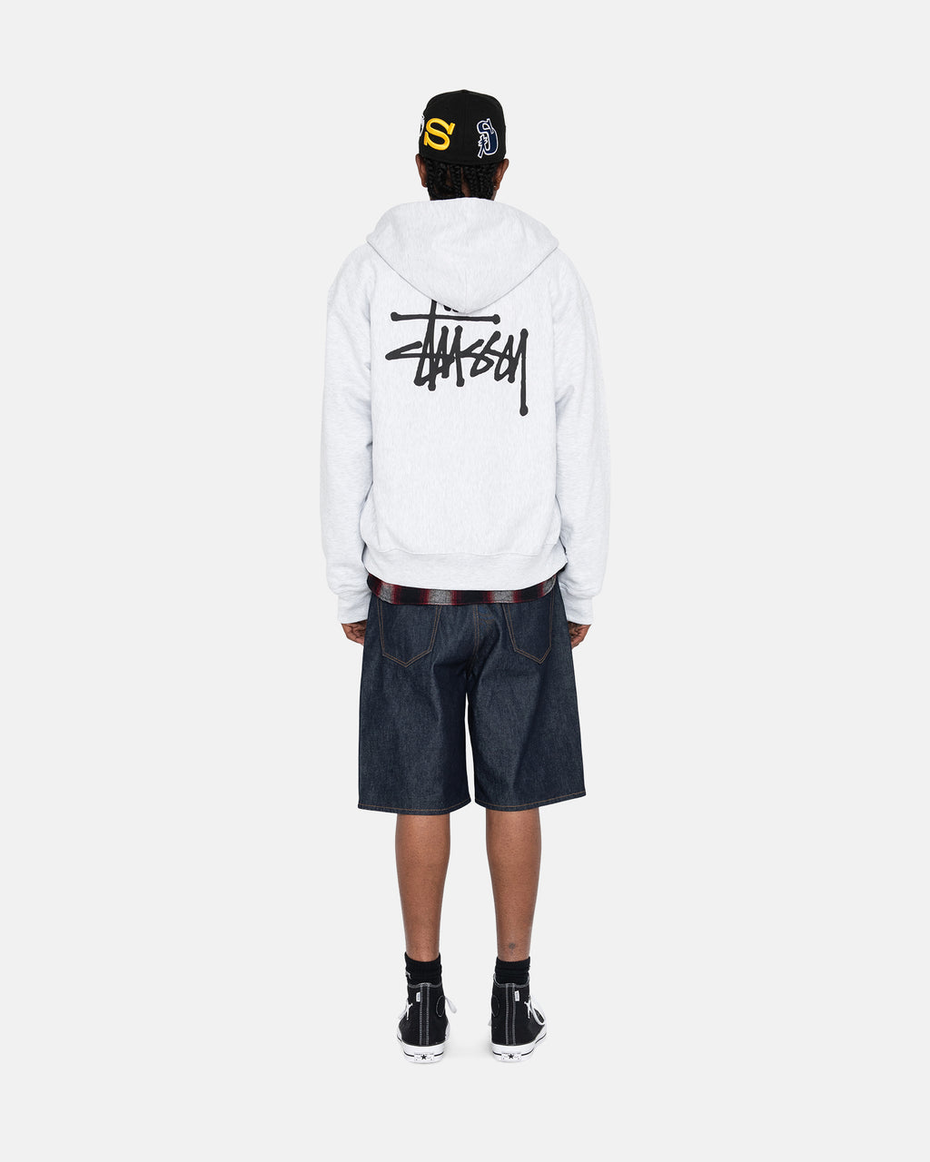 Sweat à Capuche Stussy Basic Zip Bleu Marine | HDQK-74439334