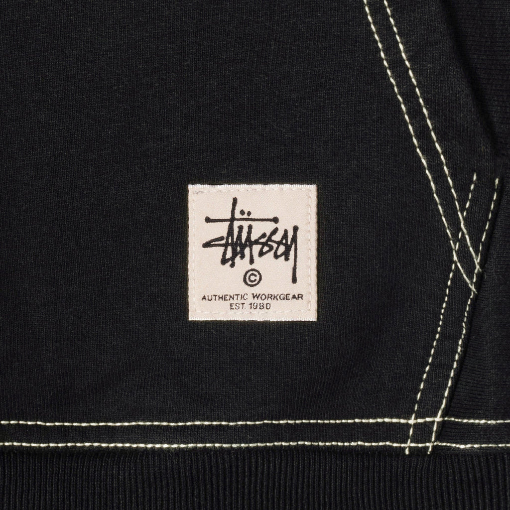 Sweat à Capuche Stussy Double Face Label Zip Noir | JUJK-09621348