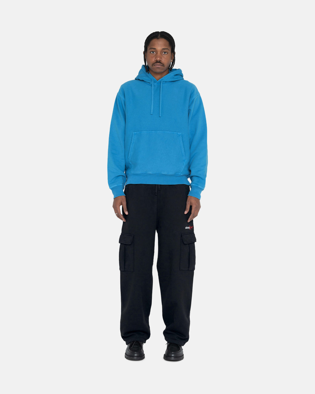 Pantalon Stussy Pigment Dyed Fleece Bleu | OLCS-13141338