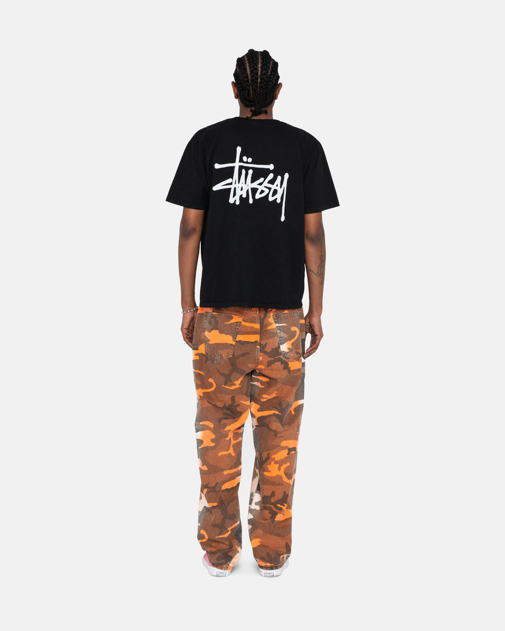 T Shirt Running Stussy Basic Stüssy Blanche | EKOJ-41014199