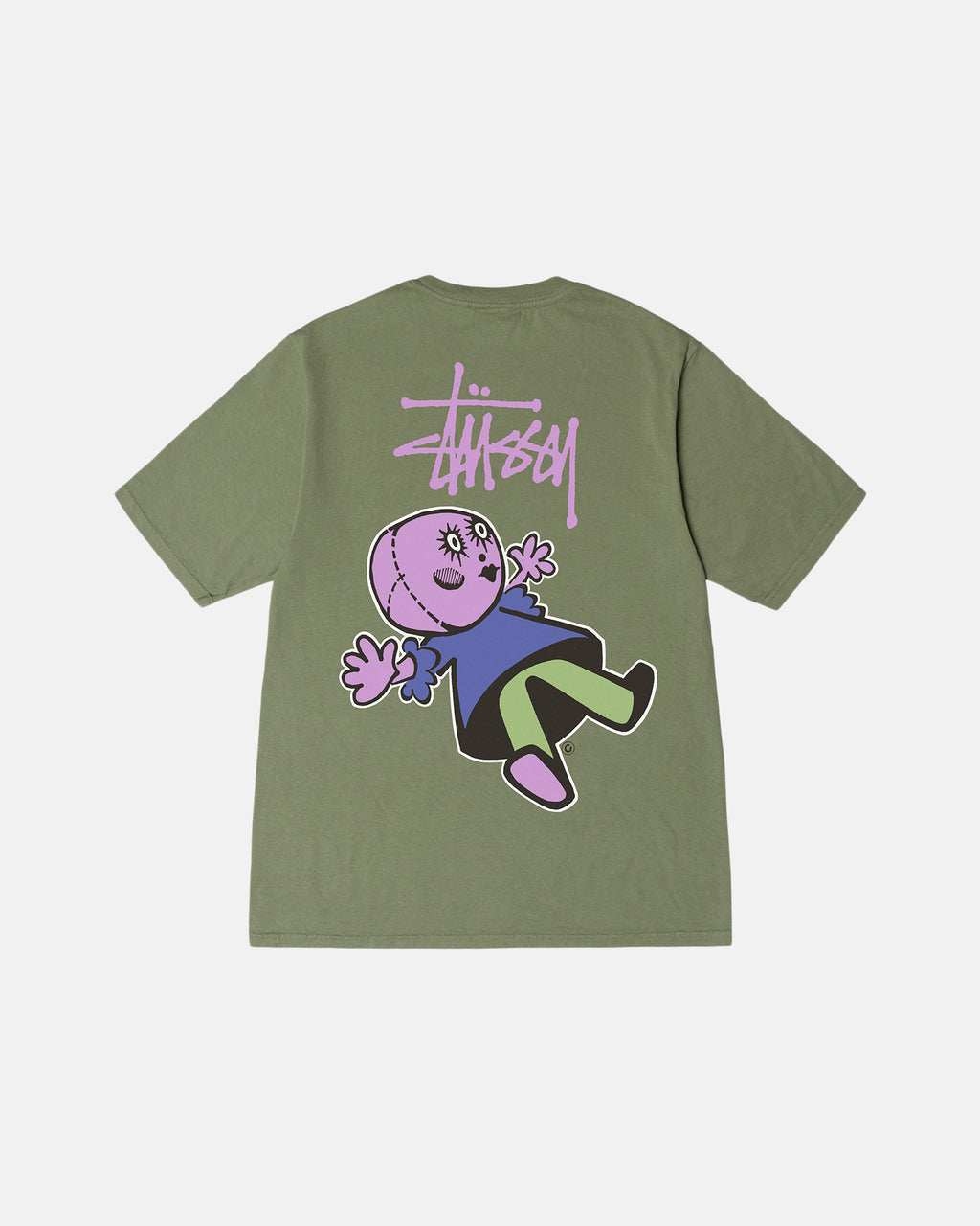 T Shirt Running Stussy Dollie Pigment Dyed Rose | MNNP-03563853