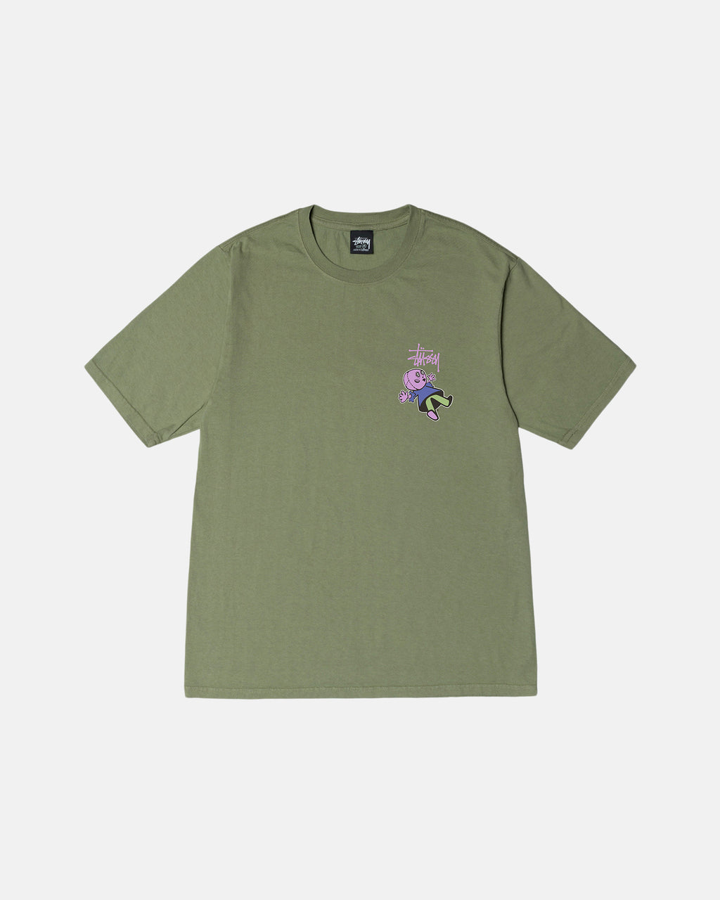 T Shirt Running Stussy Dollie Pigment Dyed Rose | MNNP-03563853