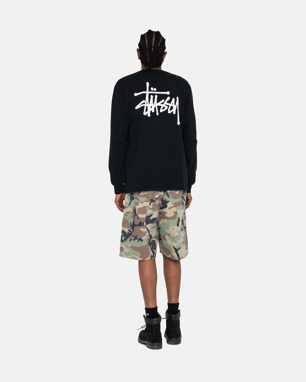 T Shirt Running Stussy Basic Ls Blanche | GFXQ-19161621