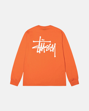 T Shirt Running Stussy Basic Pigment Dyed Ls Noir | NAVV-61031432