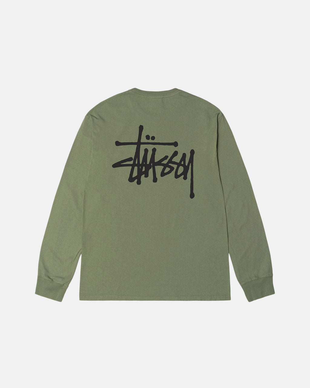 T Shirt Running Stussy Basic Pigment Dyed Ls Rose | MHKM-02459503