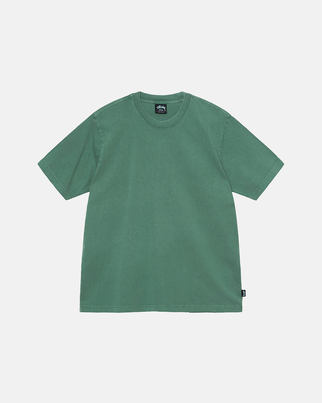 T Shirt Running Stussy Heavyweight Pigment Dyed Crew Vert | YPPP-57029434