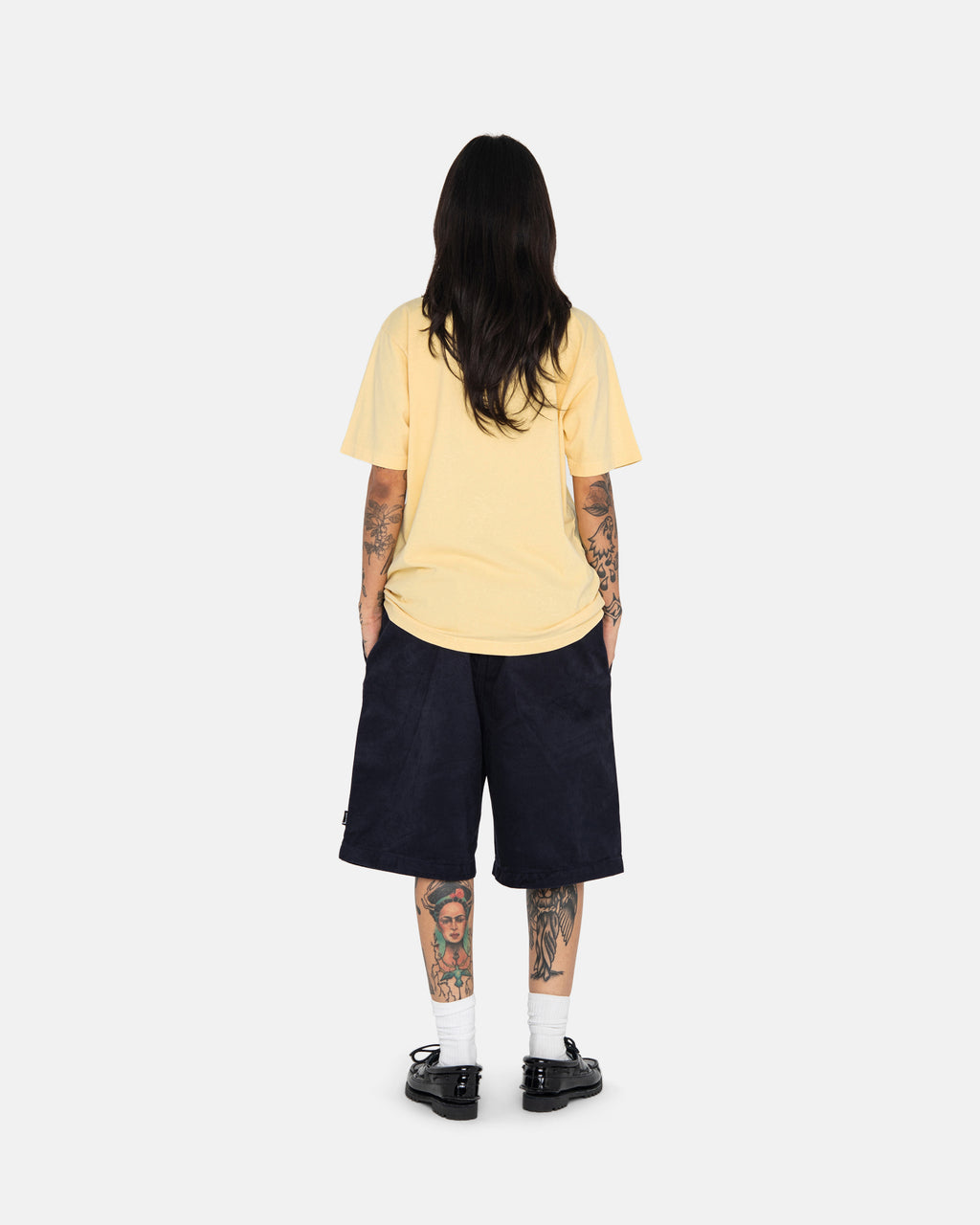 T Shirt Running Stussy Heavyweight Pigment Dyed Crew Bleu | QJKE-98325425