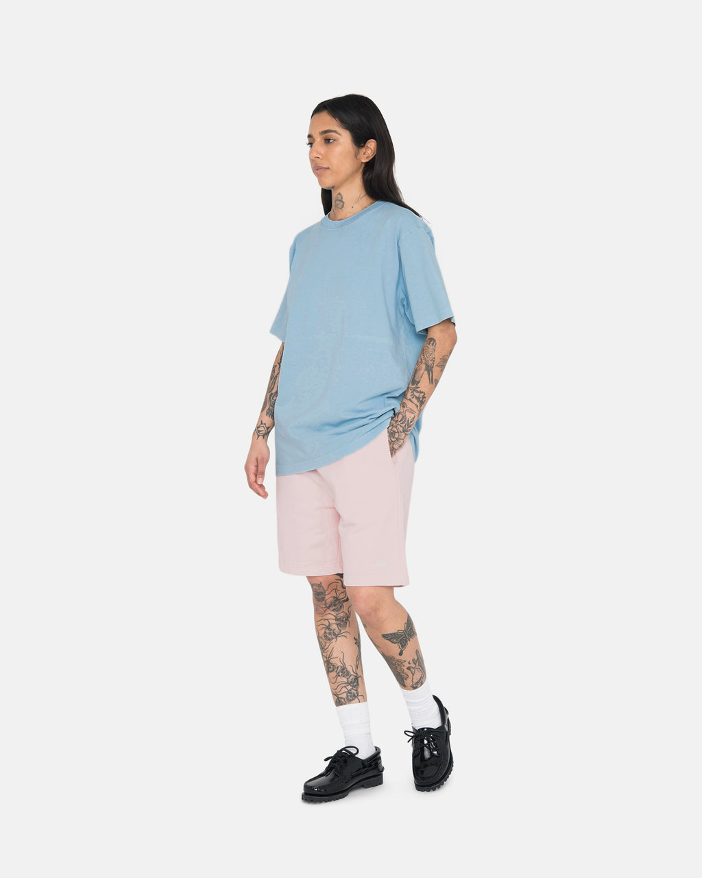 T Shirt Running Stussy Heavyweight Pigment Dyed Crew Vert Foncé | KOEM-30015160