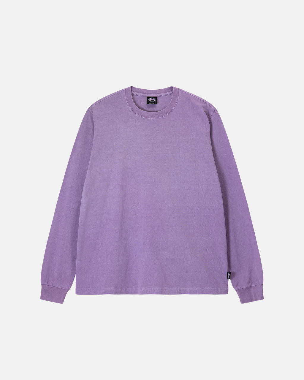 T Shirt Running Stussy Heavyweight Pigment Dyed Ls Crew Moutarde | FWMX-66299231