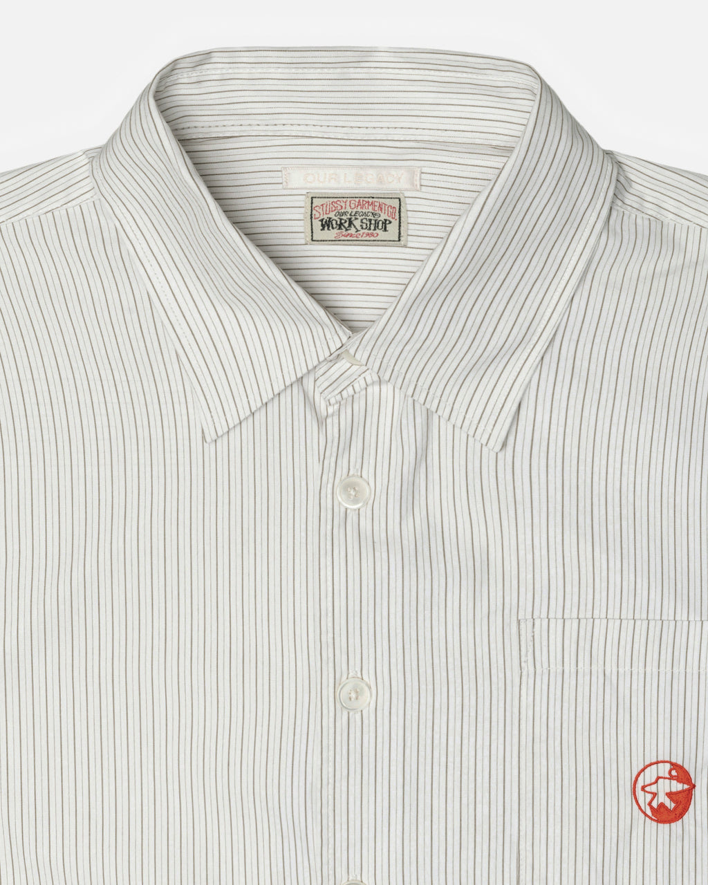 Chemises Stussy Our Legacy Travail Shop Borrowed Beige Stripes | PWZC-35756415