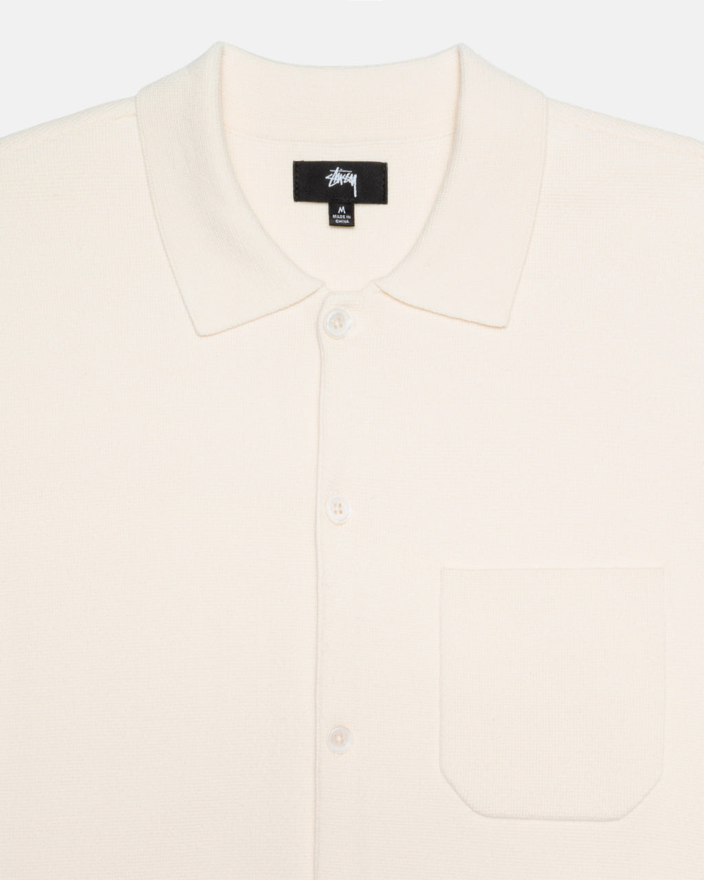 Chandails Stussy Big Mesh Polo Blanche | RWDT-34769273