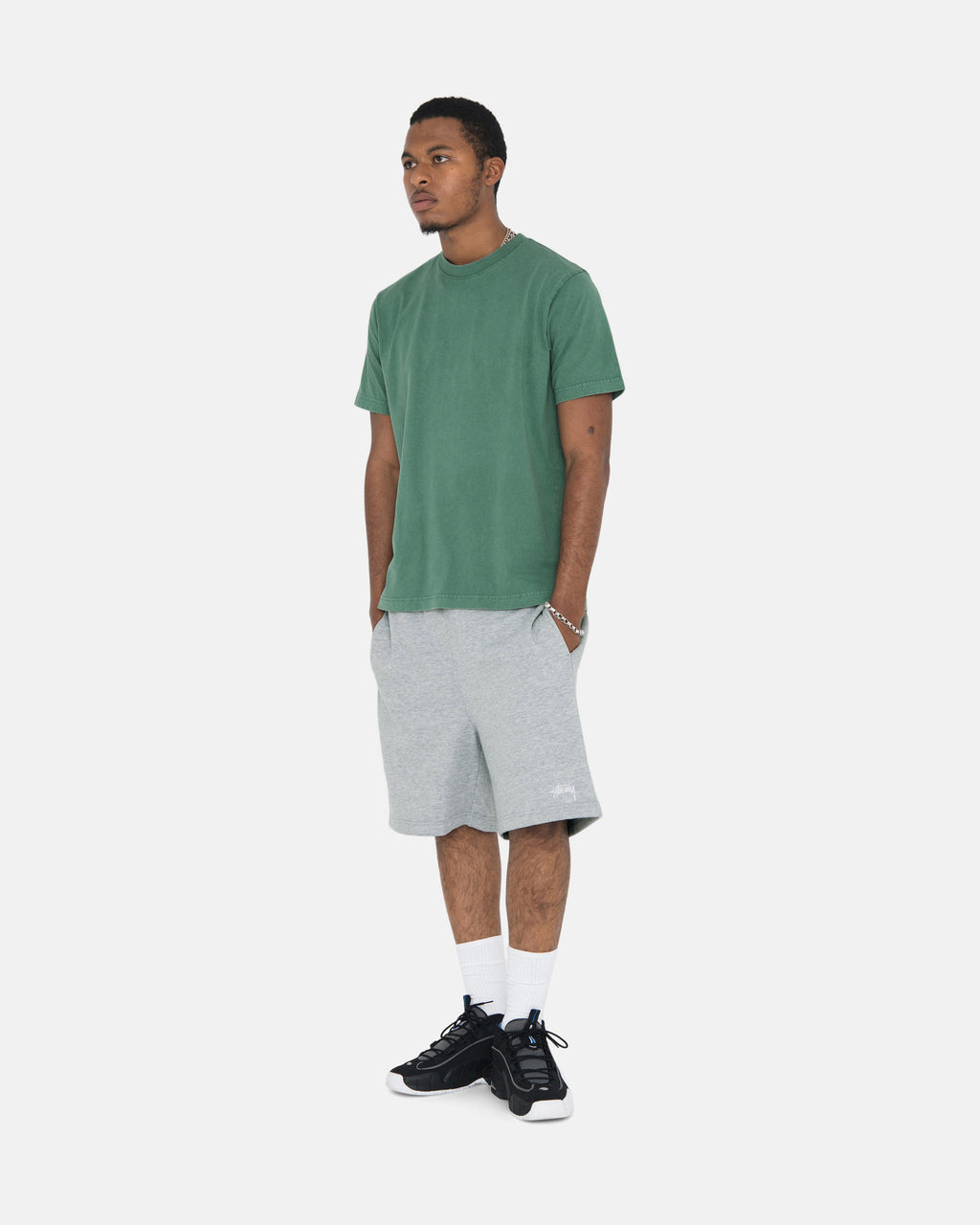 Chemises Stussy Heavyweight Pigment Dyed Crew Vert | FWHY-81267480