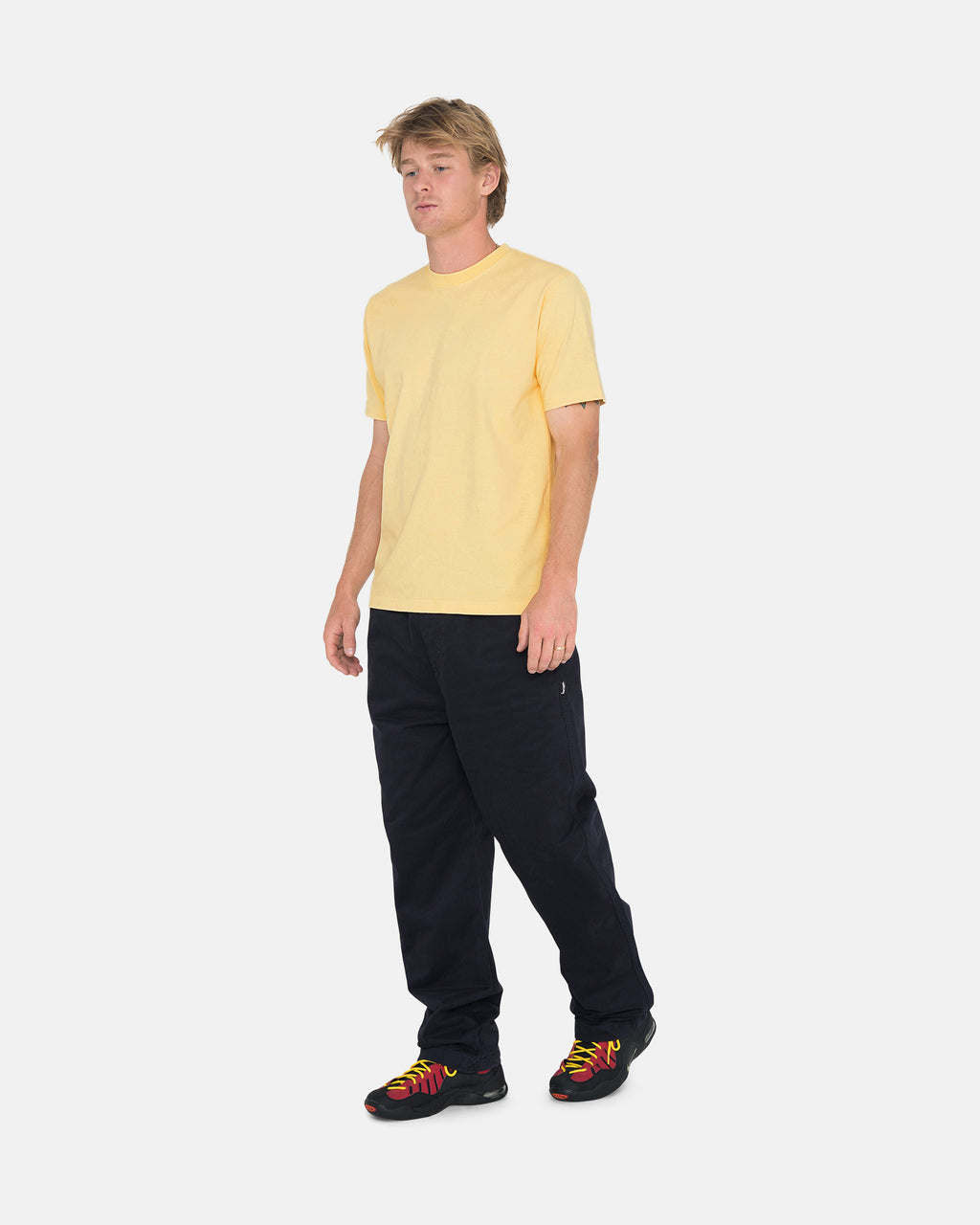 Chemises Stussy Heavyweight Pigment Dyed Crew Jaune | JZZY-36137019