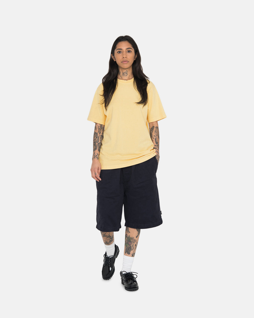 Chemises Stussy Heavyweight Pigment Dyed Crew Jaune | JZZY-36137019