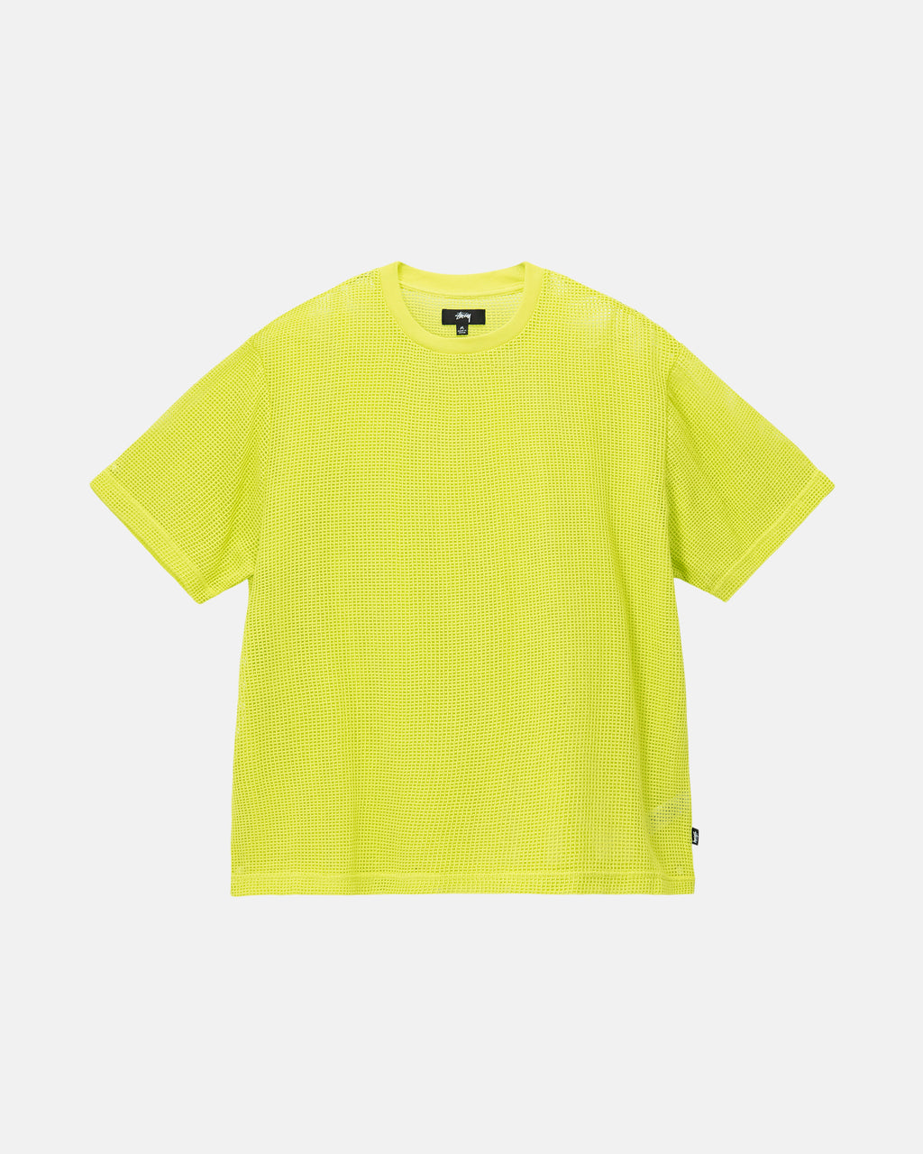 Chemises Stussy Coton Mesh Ss Crew Bleu | IXUJ-07141022