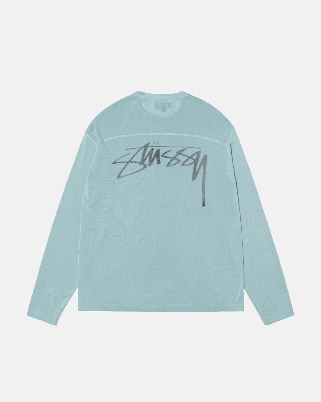 Chemises Stussy Coton Mesh Ls Crew Bleu | JAMJ-19552334