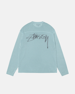 Chemises Stussy Coton Mesh Ls Crew Bleu | JAMJ-19552334