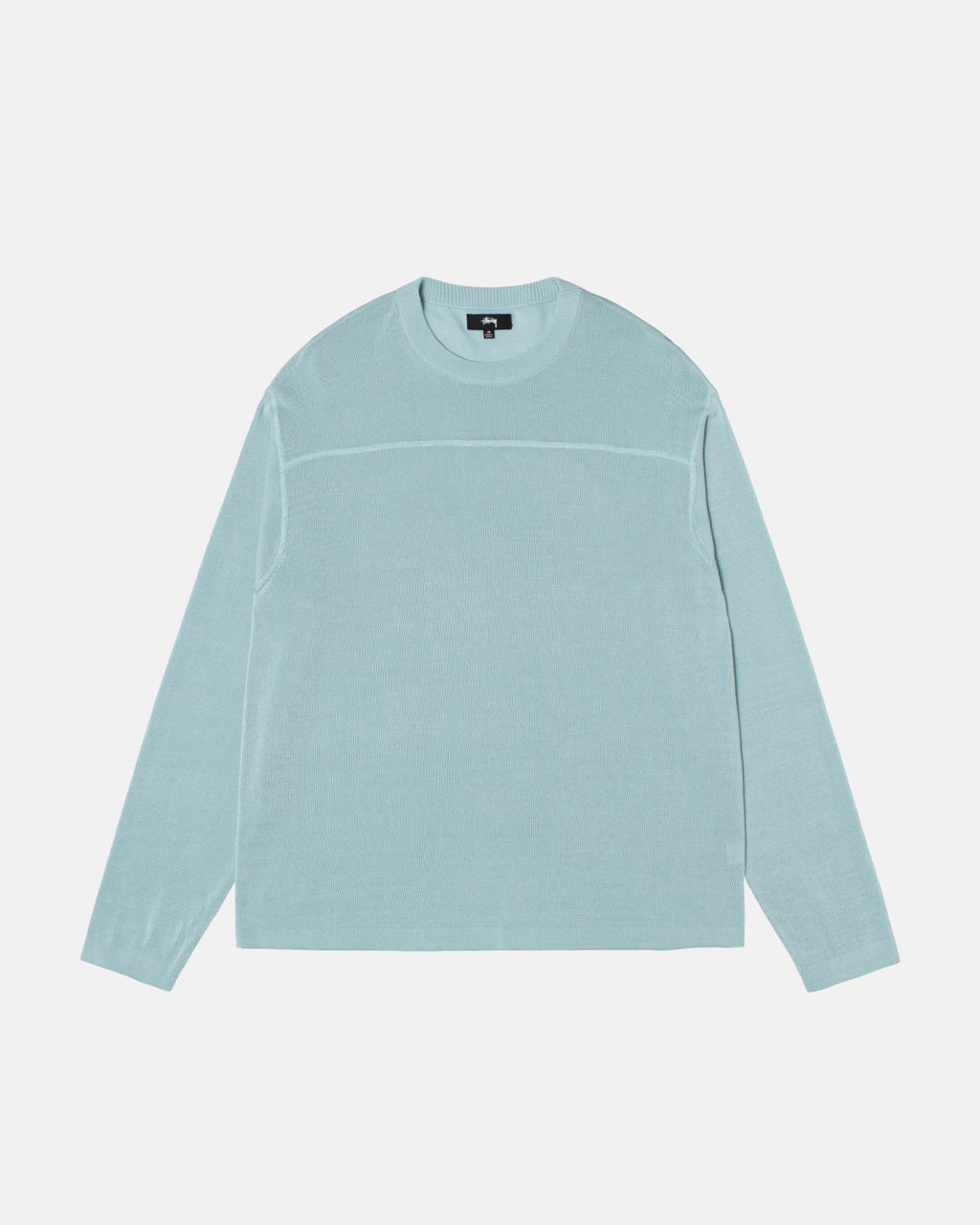 Chemises Stussy Coton Mesh Ls Crew Bleu | JAMJ-19552334